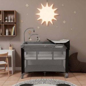 حظيرة لعب اطفال فان مومنت، 104×74 سم، مع ناموسية - اسود product image
