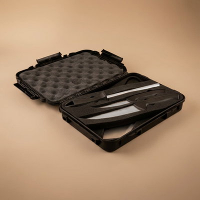 طقم سكاكين استيل بلاستيك بيرجي، 5 قطع - فضي اسود product image 6