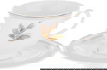 Alsaif Gallery Porcelain Dinner Set, 166 Pieces, Gold Engraving - White product image 14