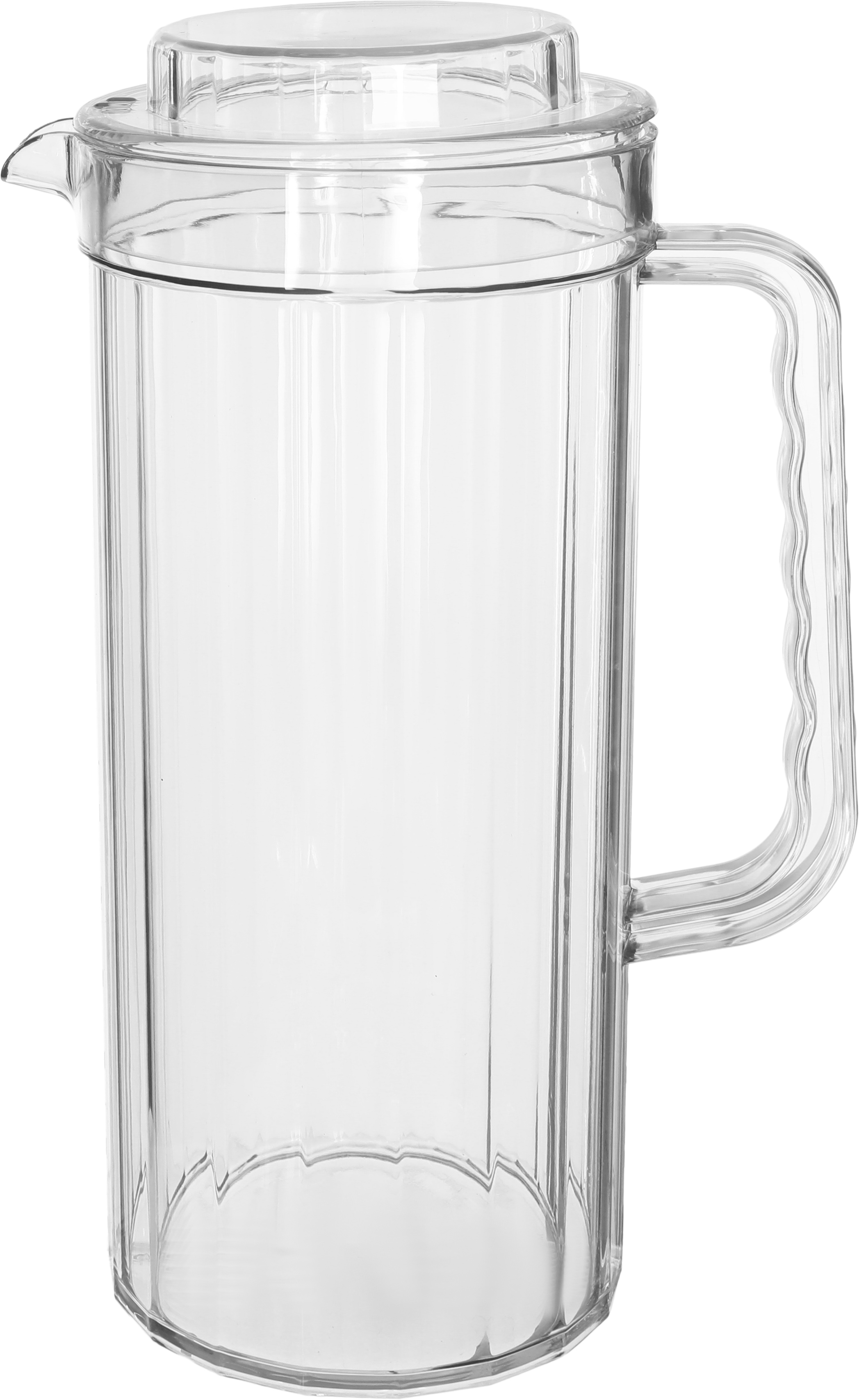 Al-Asayel Jake with plastic lid, 1.6 litres, cylindrical - clear product image