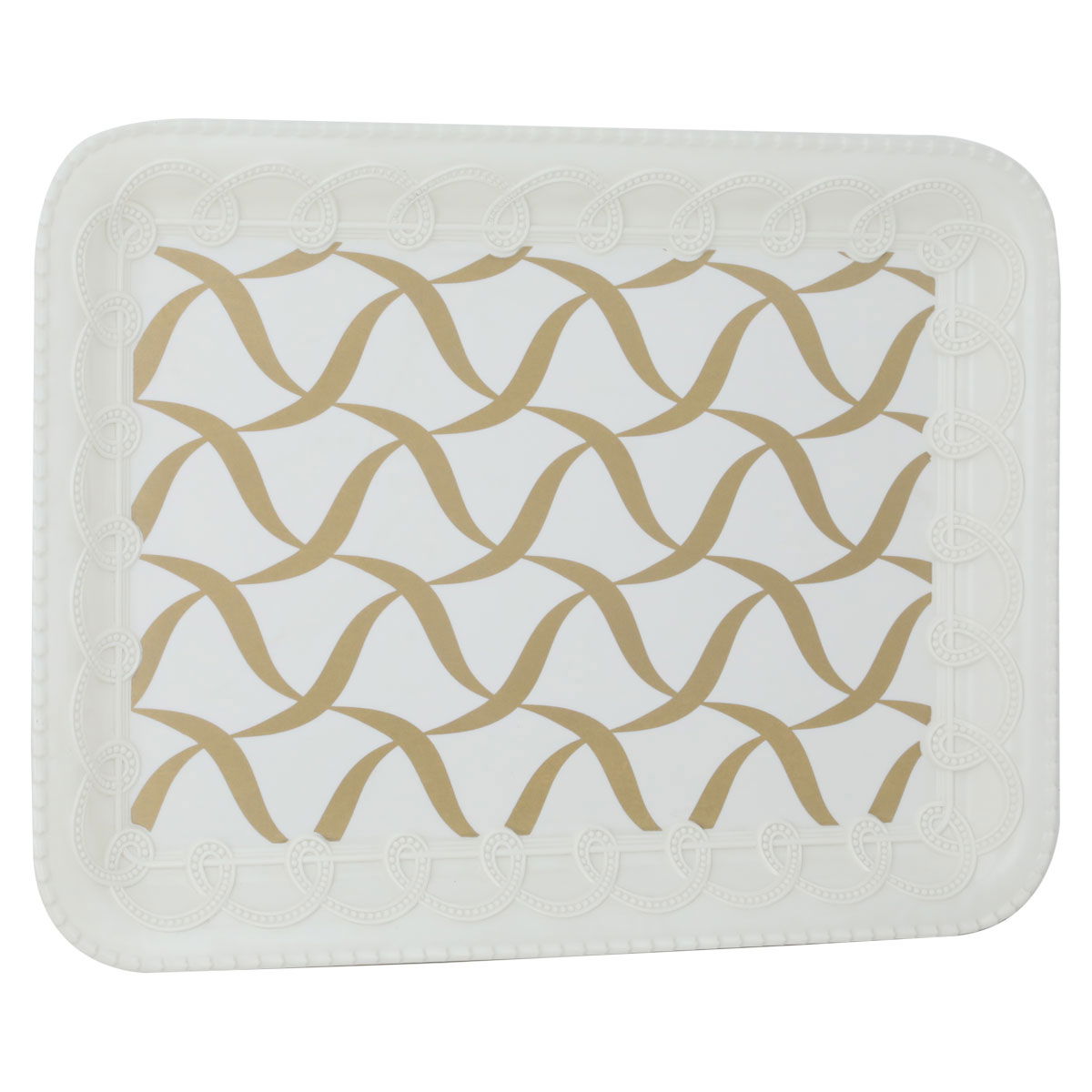 Tofaria Melamine Al Saif Gallery, 45 x 34 x 3 cm, rectangular, decorated brown - white product image