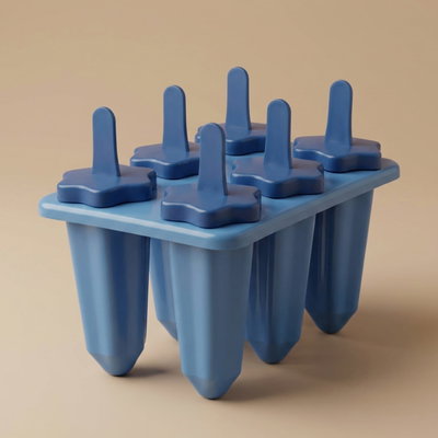 saif so Plastic Ice Cream Mold, 13.5 x 11.5 x 17.5 cm, 6 Pieces - Dark Blue product image 1