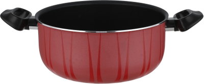 طقم قدور استيل مستر كوك، 6 قطع، غطاء ستانلس ستيل - احمر product image 6