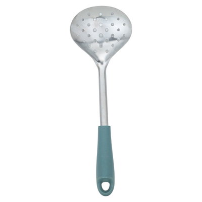 مغرفة صفاية استيل السيف غاليري، 33x11 سم، بيد سيلكون - فضي اخضر product image 2