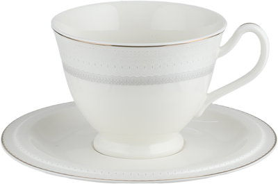 طقم تقديم سفرة بورسلان السيف غاليري، 166 قطعة، نقش فضي - أبيض product image 18