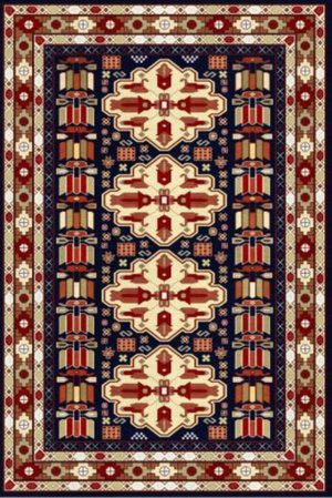 سجاده بشاير شكل مستطيل، 0.90×1.50 سم، صنع آلياً - احمر بيج product image