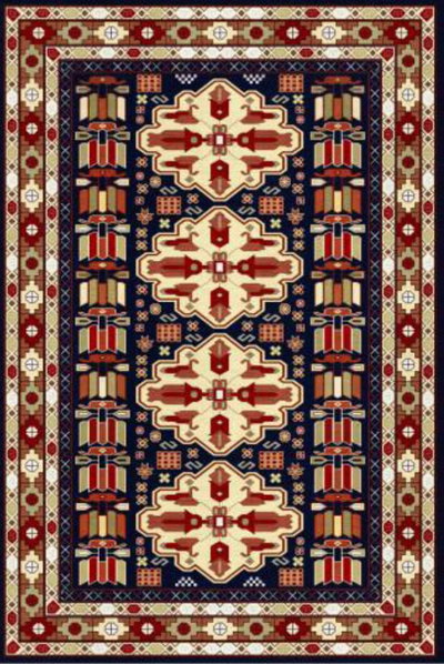سجاده بشاير شكل مستطيل، 0.90×1.50 سم، صنع آلياً - احمر بيج product image 1