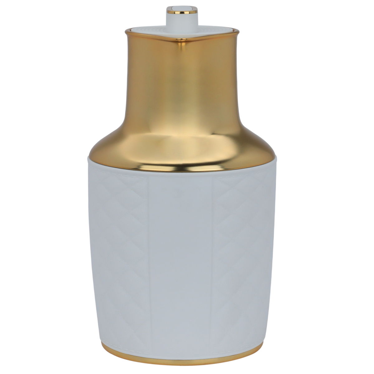 ترمس لارا تايملس، 1 لتر، حافظة داخلية زجاج، هيكل خارجي بلاستيك - أبيض ذهبي product image 3
