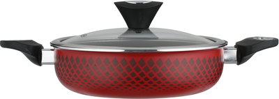 طقم قدور تيفال رد فلام، 9 قطع، غطاء زجاج - أحمر أسود product image 9