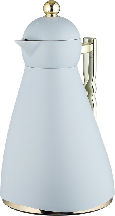 Noor Plastic Glory Thermos, 1 Liter, Glass Inner Container, Push Button, Gold-Gray Handle product image 4