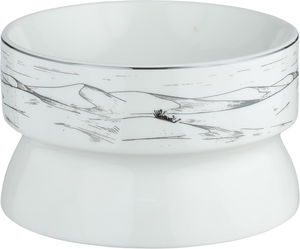 وعاء تقديم بورسلان السيف غاليري، 15x9.3 سم، دائري، قاعدة - أبيض رمادي product image