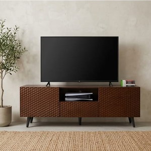 وحدة تلفزيون خشب MDF، 40×160×25 سم - بني product image