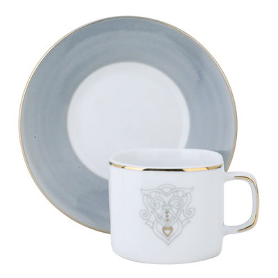 Al Saif Gallery Porcelain Arabic Coffee Cups Set, 12 Pieces - Black Gold product image 1