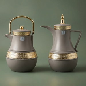 طقم ترامس أمل السيف غاليري، 1/1 لتر، 2 قطعة، حافظة داخلية زجاج حراري - كابتشينو product image