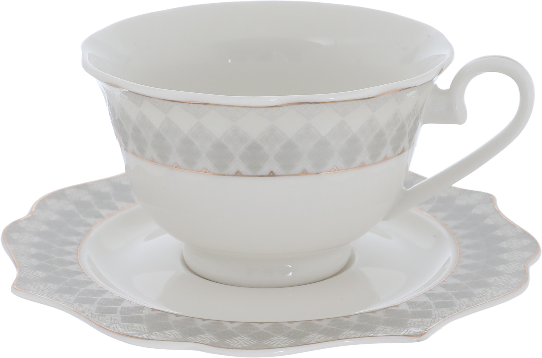 Victoria Al Saif Gallery porcelain dining set, 65 pieces, pattern, gold-white line product image 18