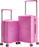 طقم شنط سفر بولي كربونات ليمرا، 20 24 بوصة، 4 عجلات، بزاوية 360 درجة، OT-9006 - وردي product image 1