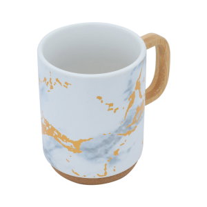 Al Saif Gallery porcelain mug, wooden handle, 300 ml - white product image 2