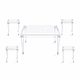 طقم طاولات اكريلك و زجاج، 5 قطع - شفاف product image 2
