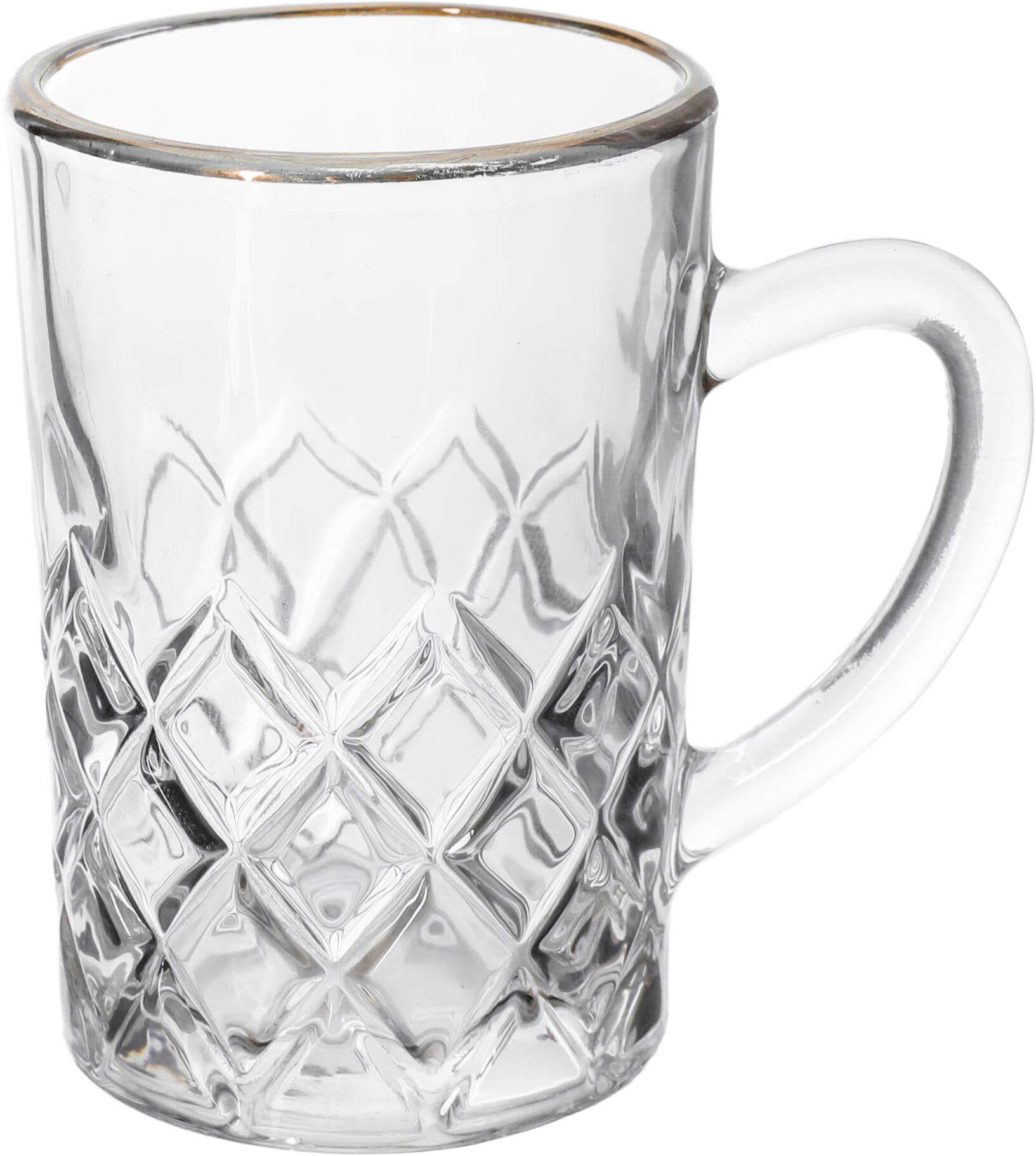 Max Glass tea set, with golden script, 6 pieces - transparent product image 2