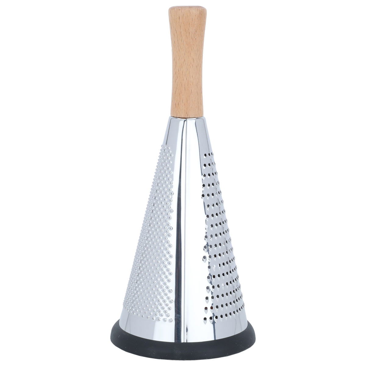 Al Saif Gallery steel grater, circular, with wooden handle, small - silver product image