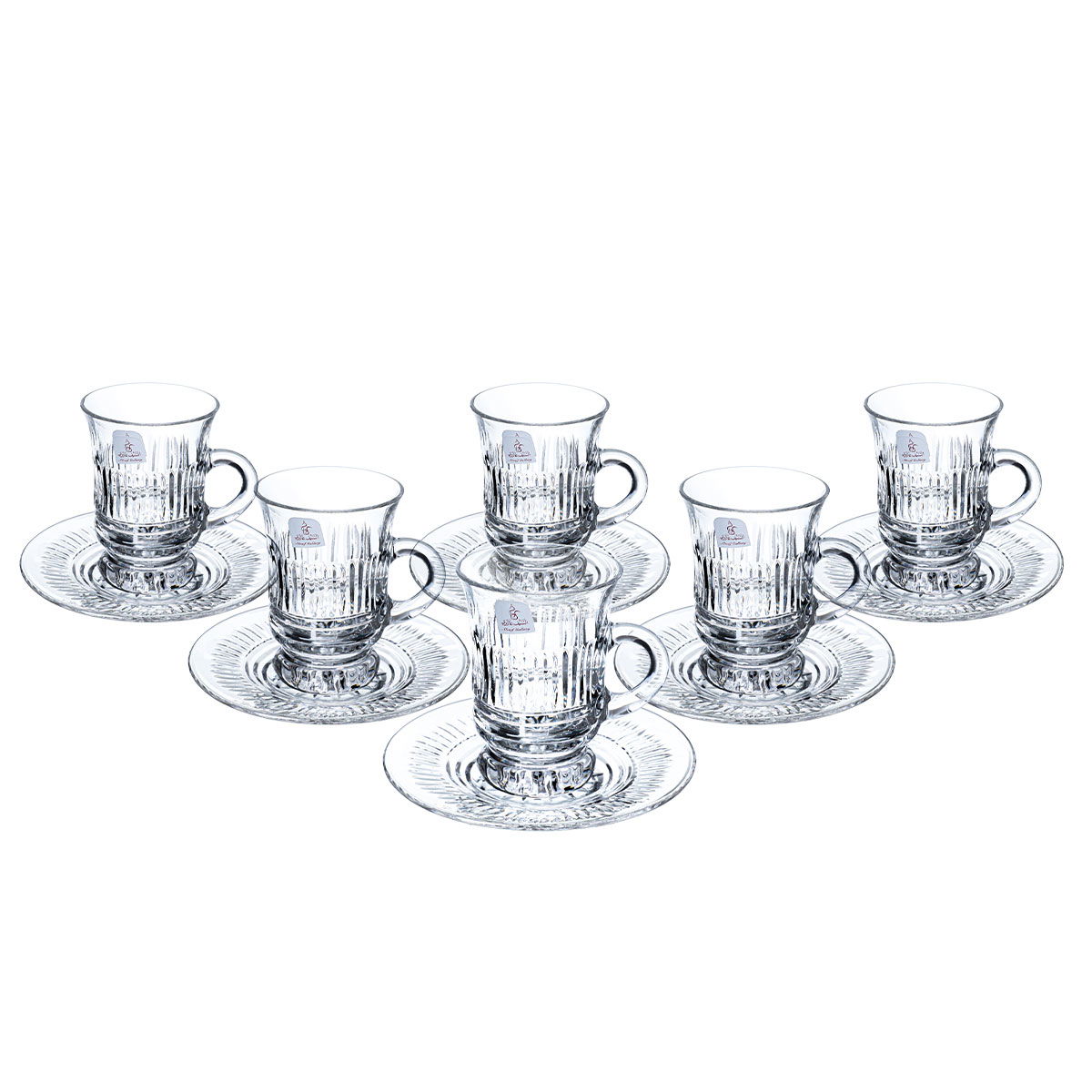 Al Saif Gallery glass tea and coffee set, 18 pieces - transparent product image 4