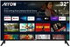 ARQ 32-inch Frameless Smart TV, FHD, LED Screen, Android 14, Remote Control, 2 USB Ports, 2 HDMI Ports, RO-32LPS - Black product image 1