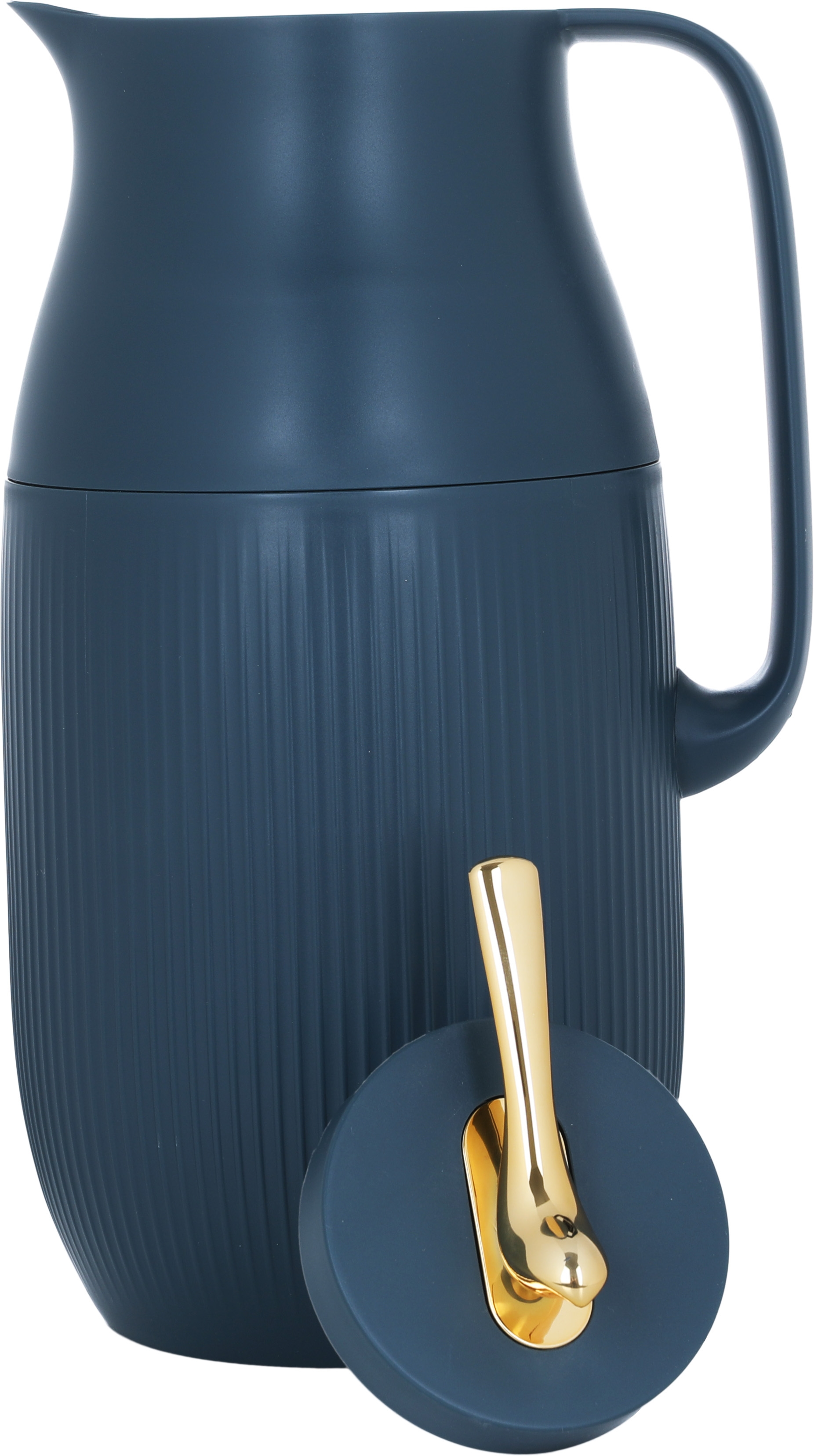 Al Saif Gallery Royal 6 thermos, 1.6 liters, glass inner container, plastic outer shell - dark blue product image 2