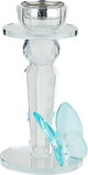 مبخرة زجاج السيف غاليري، قاعدة مزينة فراشة ازرق، 11x9x25 سم - شفاف product image 3