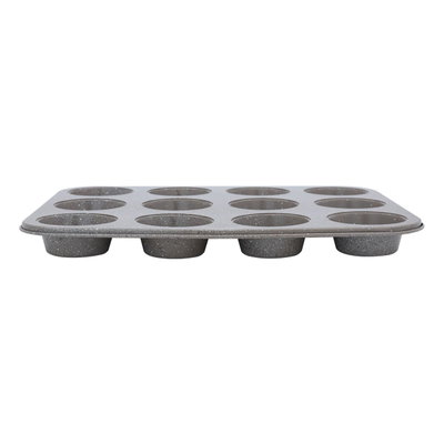 قالب كب كيك جرانيت بيك شيف، 8×2 انش، 12عين - بني فاتح product image 3