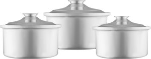 AlSaif Plus Aluminum Cookware Set, 3 Pieces - Silver product image 2
