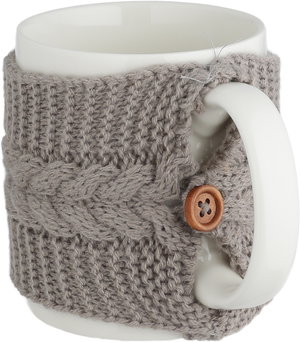 مج بورسلان السيف غاليري، 340 مل، تلبيسة صوف - أبيض رمادي product image 2