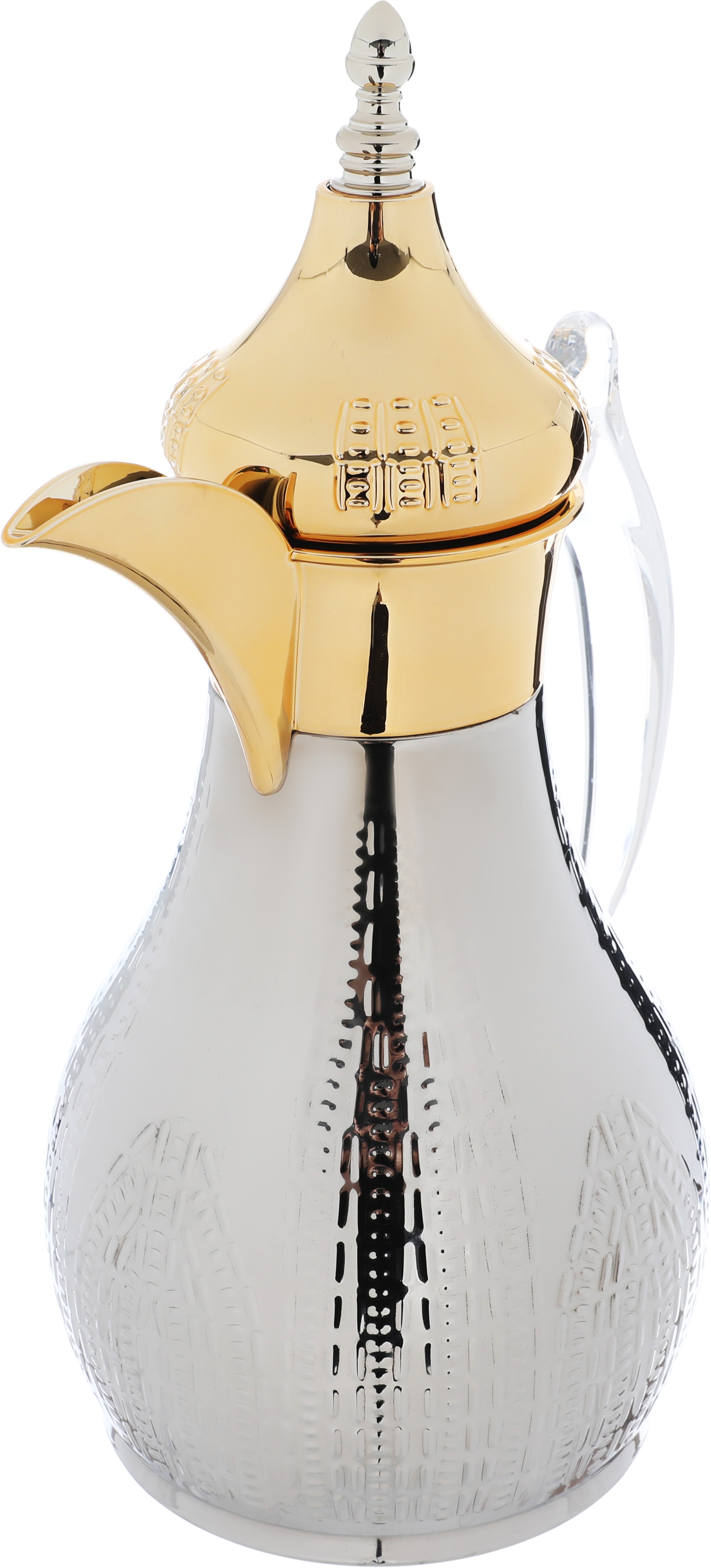 Al Saif Gallery Haila Thermos set, 1.2/1.2 litres, two pieces, steel inner case, steel outer case - silver and gold product image 5