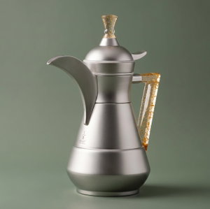 ترمس سليمان 2 السيف غاليري، 1 لتر، حافظة داخلية زجاج حراري، حافظة خارجية استيل - فضي product image