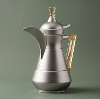 ترمس سليمان 2 السيف غاليري، 1 لتر، حافظة داخلية زجاج حراري، حافظة خارجية استيل - فضي product image 1