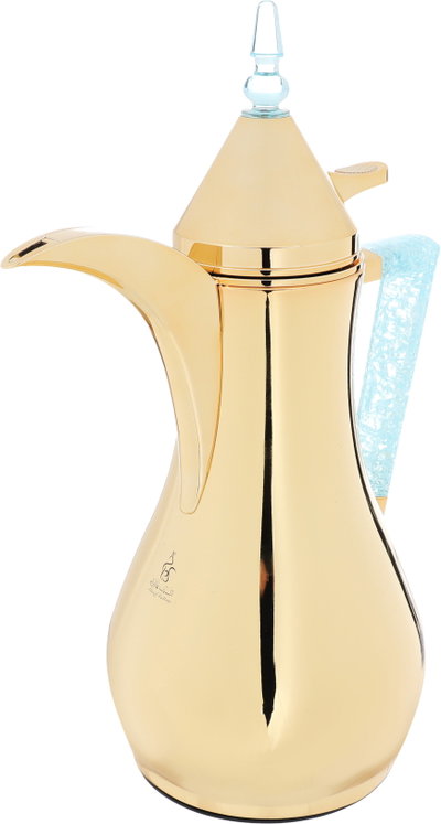 Al Saif Gallery Maha thermos set, two pieces, 1 liter, thermal glass inner shell, steel outer shell - gold product image 7