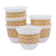 طقم فناجين قهوة عربي سلمي بورسلان السيف غاليري، 12 قطعة - ابيض ذهبي product image 2