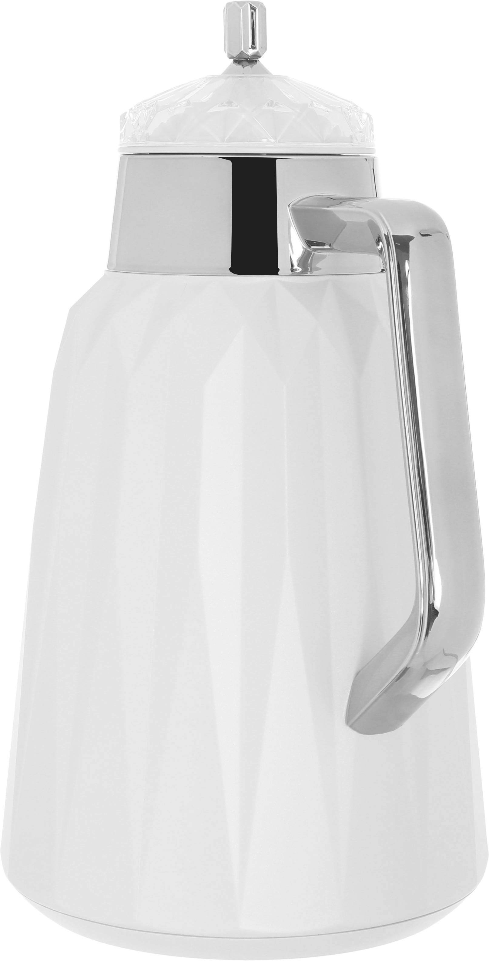 Lamia thermos set with Tofreya Al Saif Gallery , glass inner container, plastic outer shell - white product image 3