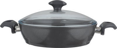 طقم قدور جرانيت تركي فالز، 7قطع، غطاء زجاج - رمادي غامق product image 3