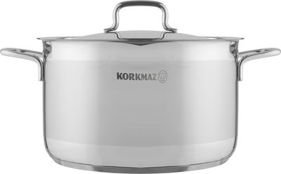 Korkmaz Alpha Stainless Steel Pot, 26 cm, 8.5 Liters - Silver product image 1