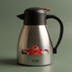 Regal Thermos, 1.2 Liter, Stainless Steel Inner Container, Stainless Steel/Plastic Outer Body, Push Button - Black/Silver product image 1