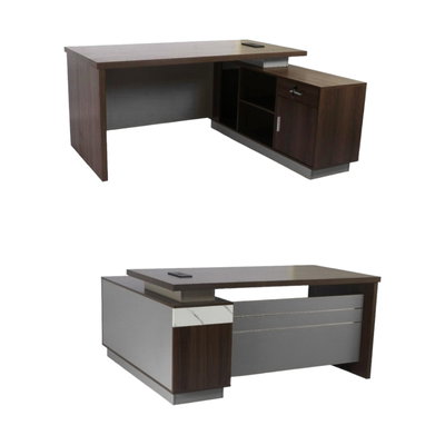 MDF wood Modern desk, 80×160×75 cm - dark brown product image 3
