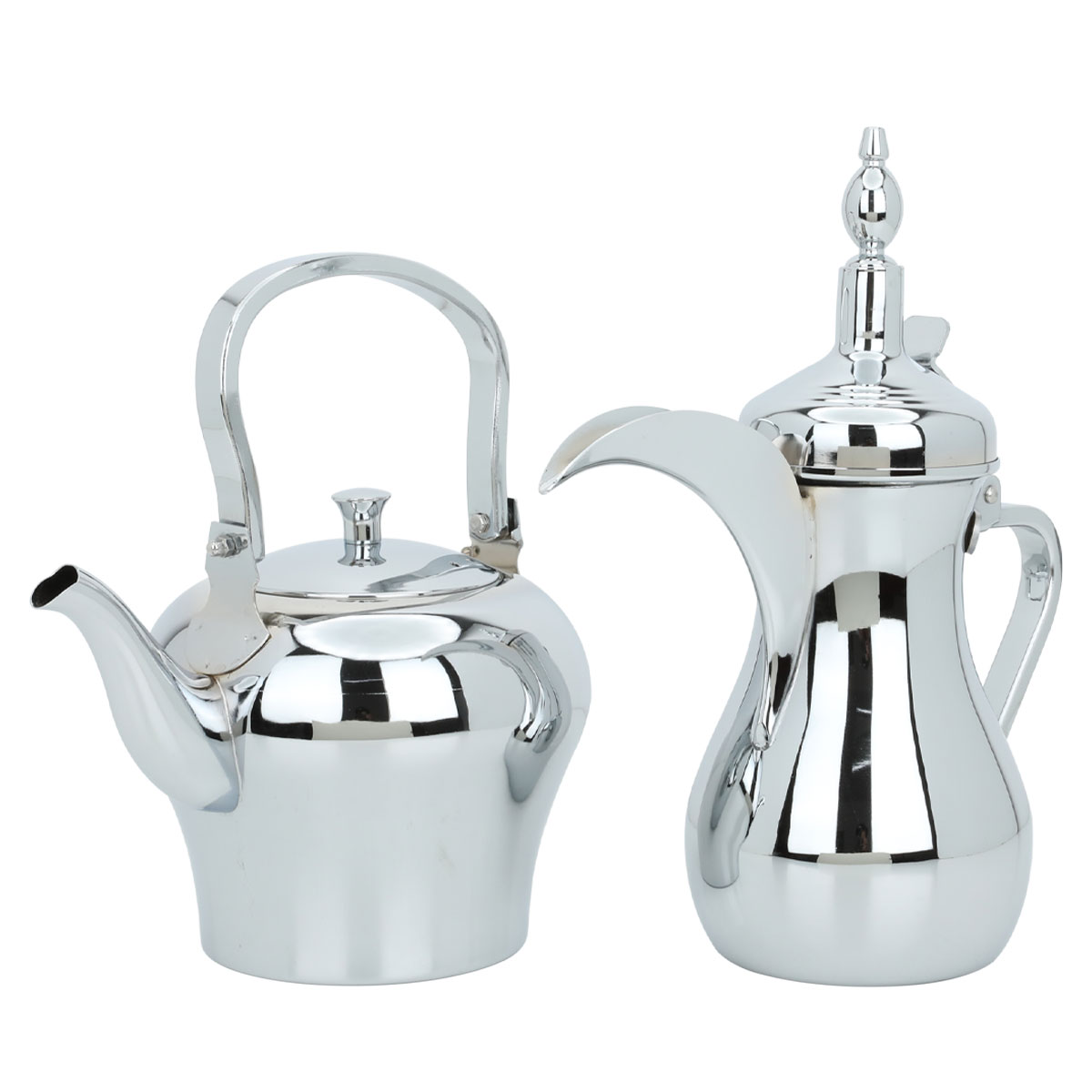 طقم دلة مع ابريق طويق استيل السيف غاليري، 48/2.0 لتر، قطعتين - فضي product image