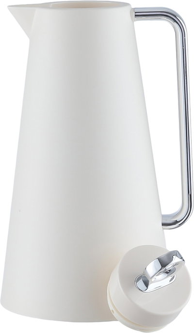 Glory Helena Thermos, 1 liter, glass inner material, silver handle, pressure cap - silver white product image 5