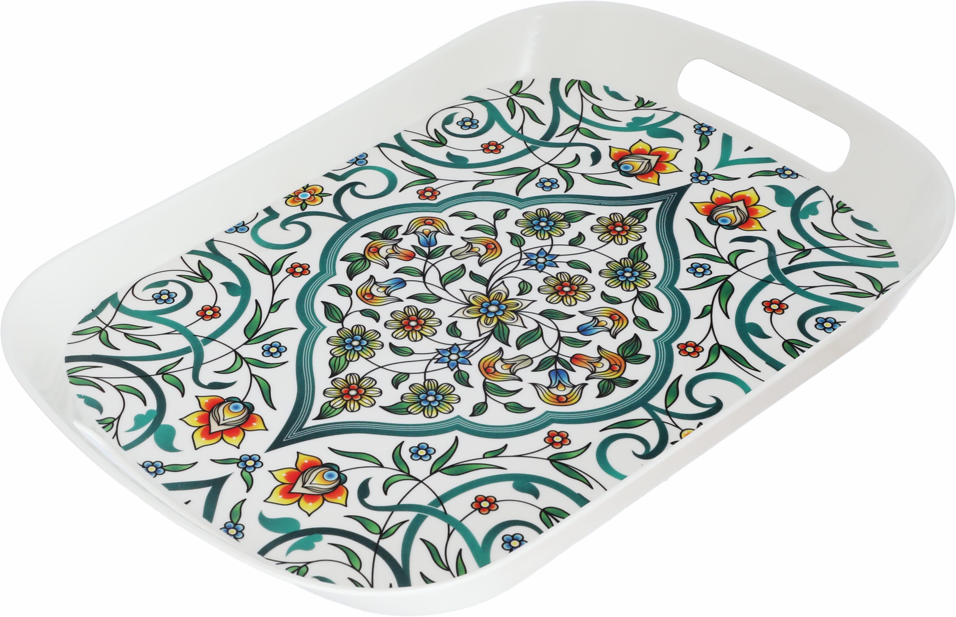 Al Saif Gallery Melamine Serving Tray, 34 X 23 X 2.5 Cm - White product image 2