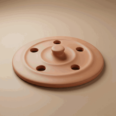Saif Gallery Pottery Weight, Round - Brown product image 1