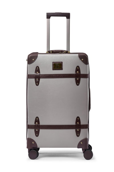 Limra LMA-6084 Artificial Leather Travel Suitcase, 20 Inch, 4 Wheels, 360 Degree Rotating - Gray Brown product image 2
