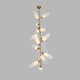 Modern aluminum and glass chandelier, G9 bulb base, 14 bulbs, 150 x 50 cm - Gold product image 5