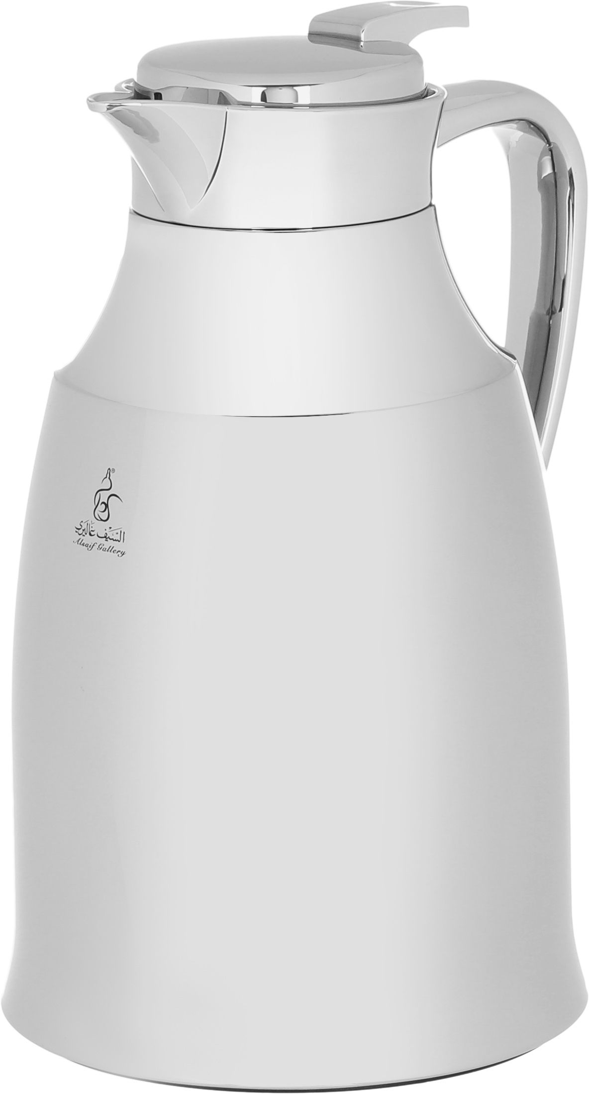 Al Saif Gallery Diriyah Thermos, 1 liter, thermal glass inner container, steel outer shell - silver product image 3