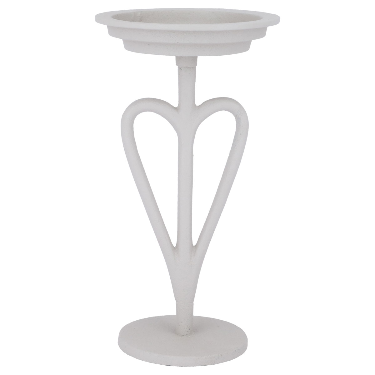 Al Saif Gallery Steel Candle Holder, 12.5 X 12.5 X 23.5 Cm - Light Gray product image 1
