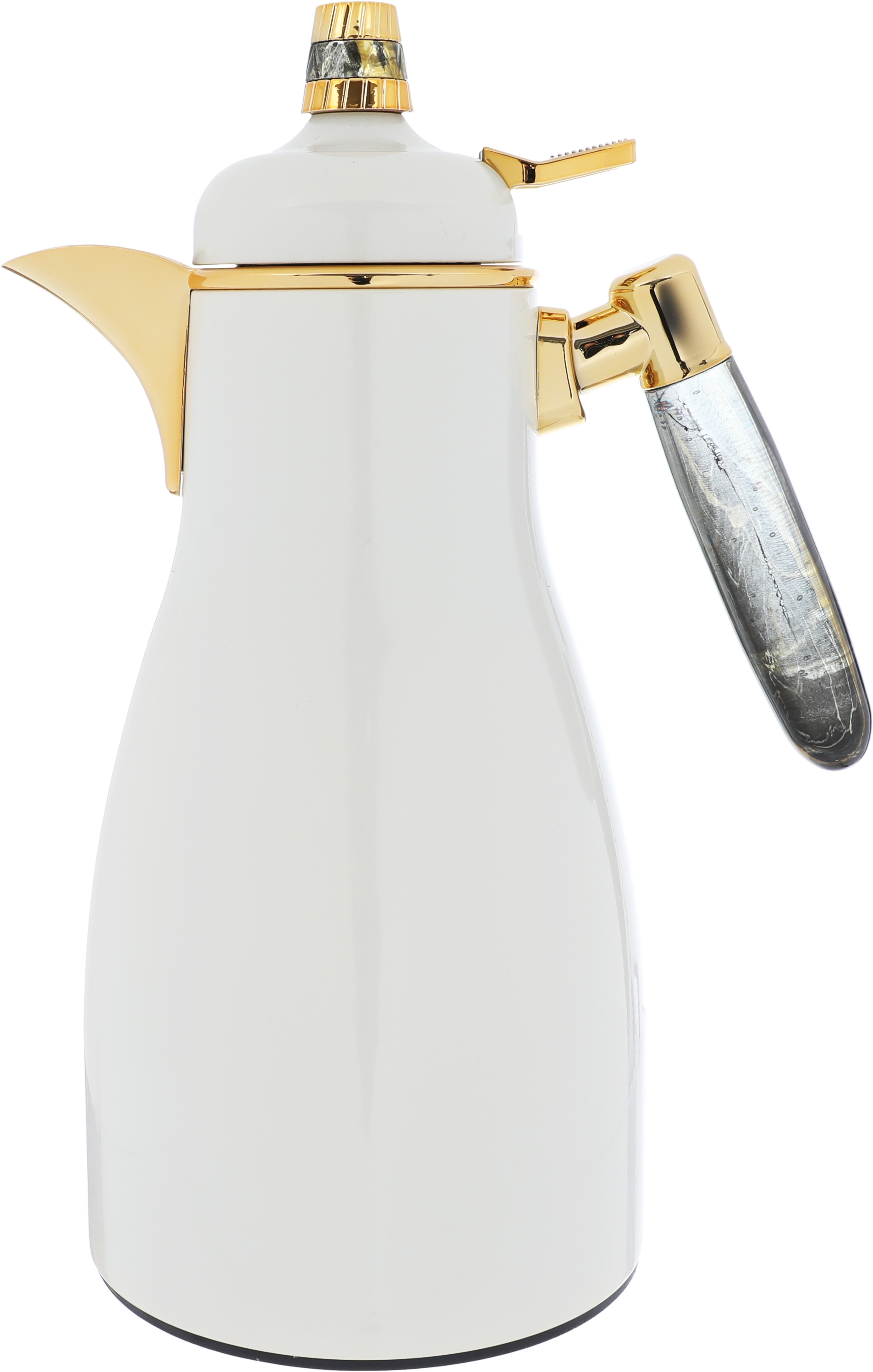 Al Saif Gallery Maimouna thermos set, two pieces, 1/1 liter, thermal glass inner shell, steel outer shell - pearl product image 2